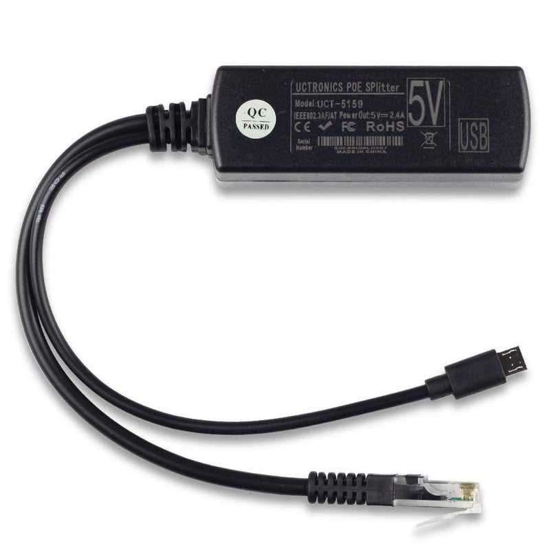 UCTRONICS for Raspberry Pi PoE Splitter 5V [2-Pack] - Active PoE to Micro USB Adapter, IEEE 802.3af Compliant, for Tablets, Dropcam and Raspberry Pi 2/3, and More - Image 3